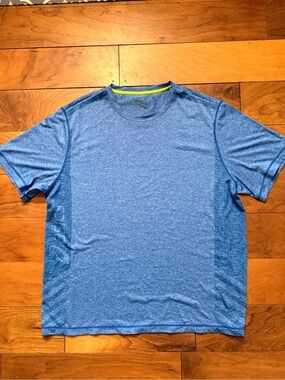 Asics Blue Heather Short Sleeve Performance Tee
